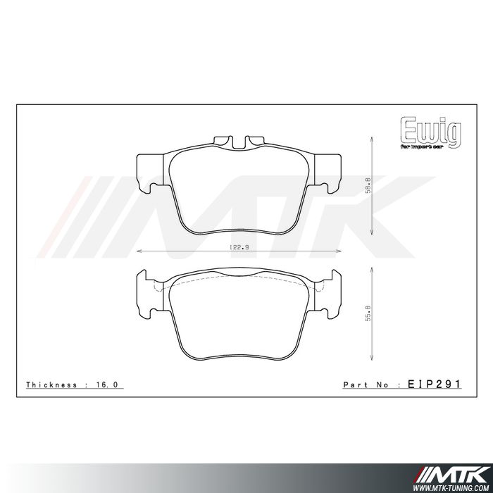 Plaquettes Endless MX72 EIP291 pour ALFA ROMEO Giulia